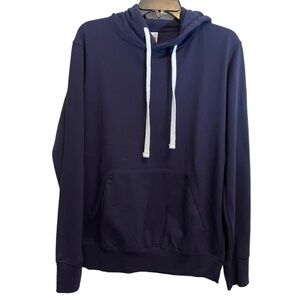 Fleece factory navy blue hoodie